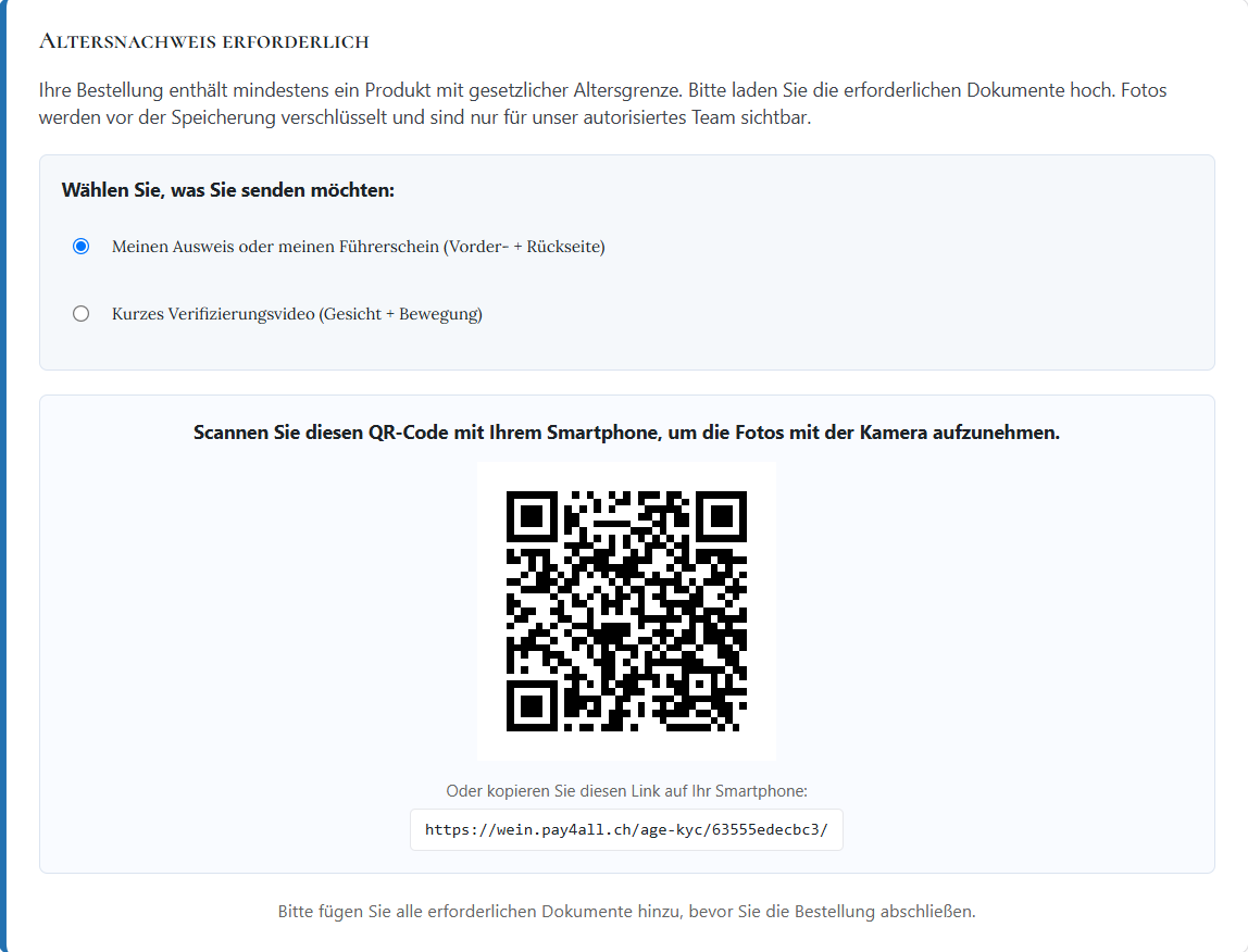 Screenshot 1 des Pay4All-Age-Plugins