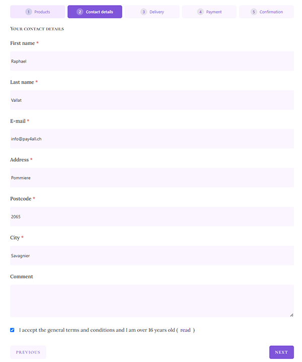 Screenshot 2 of the Pay4All Shop plugin